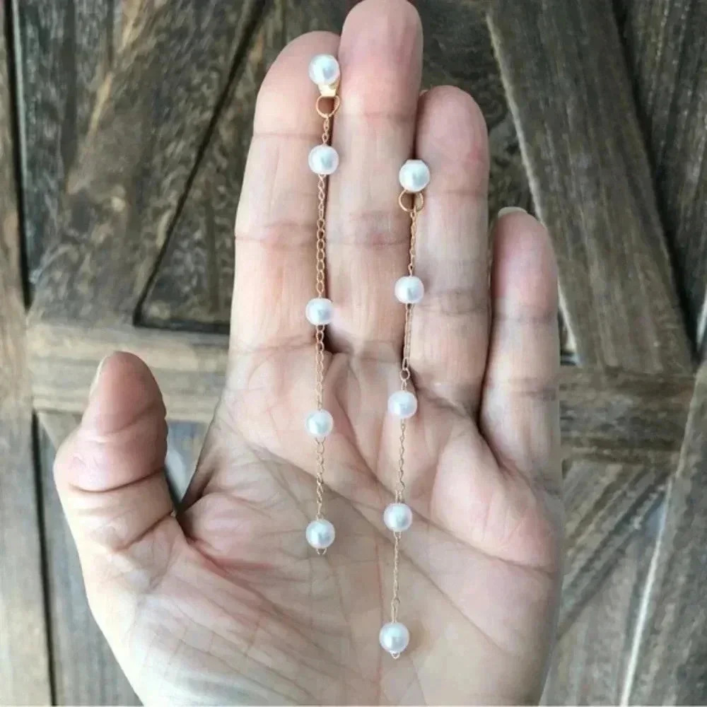 Beautiful Mix-n-Match Pearl Gold Drop Stud Earrings NWT